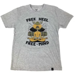 Free Heel Free Mind - T-Shirt -Rottefella Sales Shop FHL21 1007 freeheel freemind heatherwhite